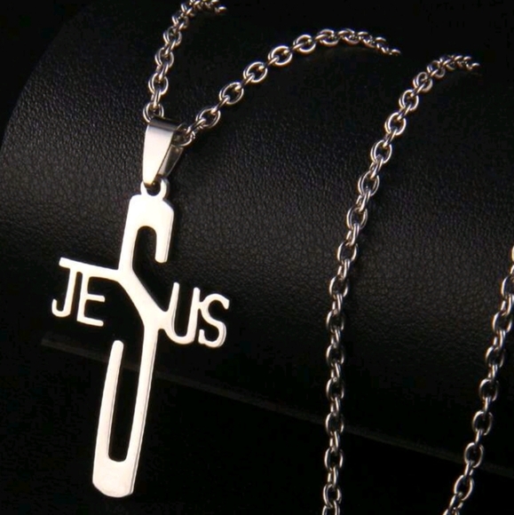 925 Silver Chain Jesus Cross Necklace Christmas Birthday Anniversary Faith Gift